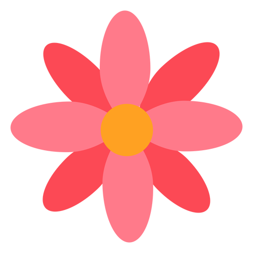 Rosarote Blume flach PNG-Design