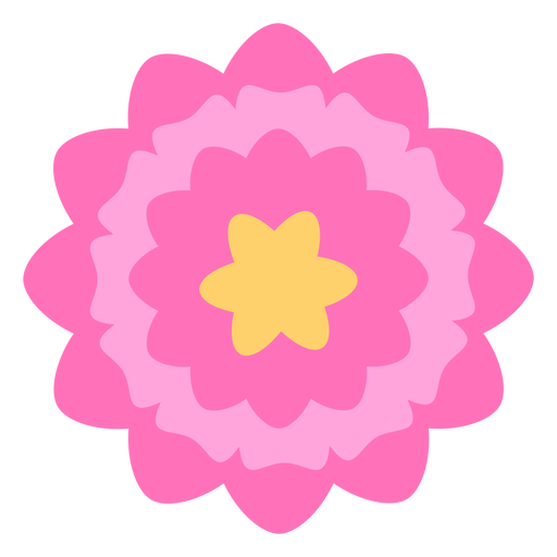 Rosa Blüten dicke Blütenblätter flach PNG-Design