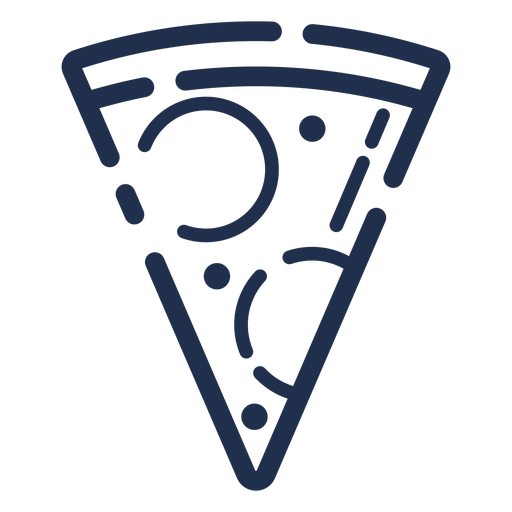 Trazo de pizza rebanada Diseño PNG