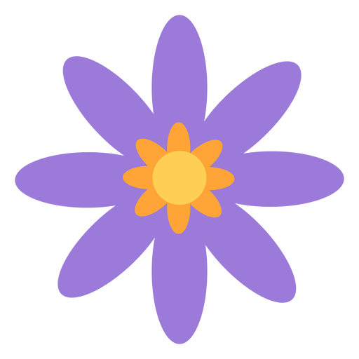 Lila Blütenblütenblätter flach PNG-Design