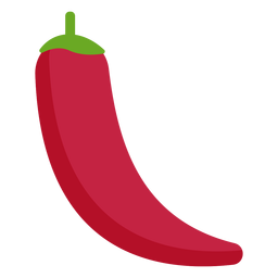 Red chilli vegetable flat PNG Design