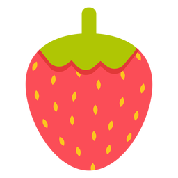 Fresa fruta plana Diseño PNG