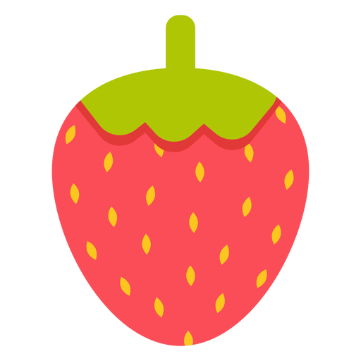 Strawberry fruit flat PNG Design
