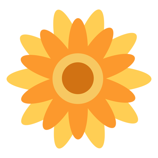 Sonnenblume flach PNG-Design