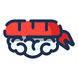 Icono de cola de pescado de sushi Diseño PNG