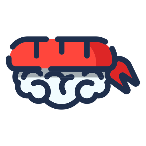 Icono de cola de pescado de sushi Diseño PNG