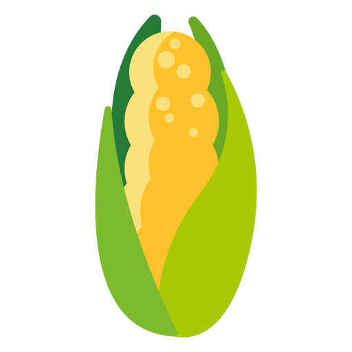 Sweet corn vegetable flat PNG Design