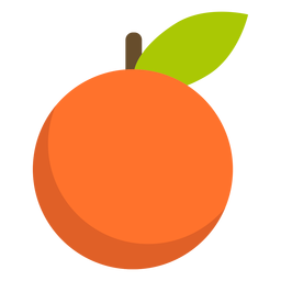 Tangerine fruit flat PNG Design