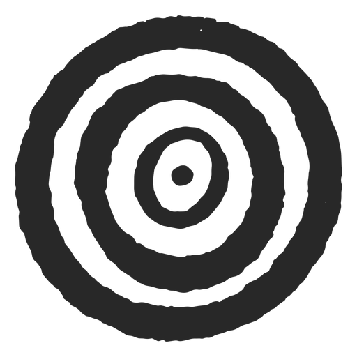Círculos alvo ícone de três círculos no centro Desenho PNG
