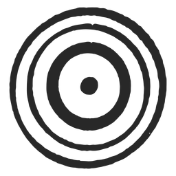 Círculos alvo ícone de três círculos finos Desenho PNG