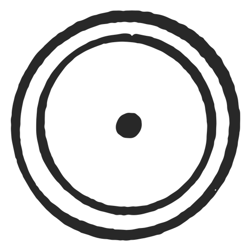 Zielkreise Symbol f?r zwei Kreise in der Mitte PNG-Design