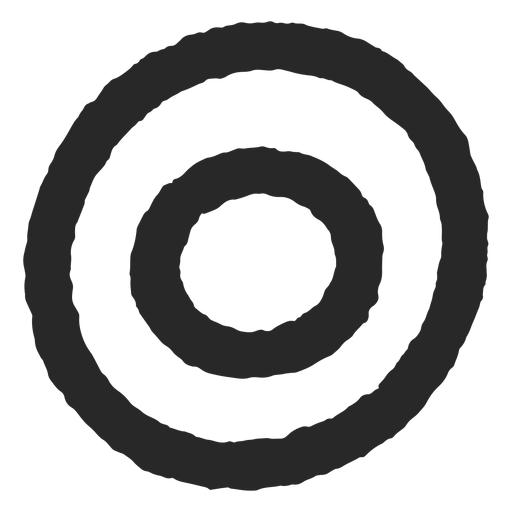 Target circles two circles rough icon