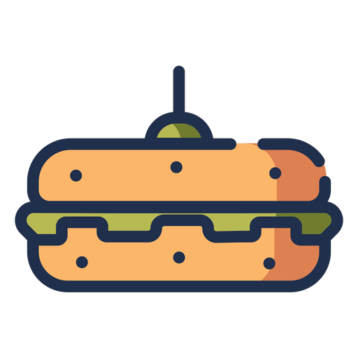 Icono de hamburguesa vegetariana Diseño PNG
