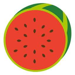 Melancia fruta plana Desenho PNG