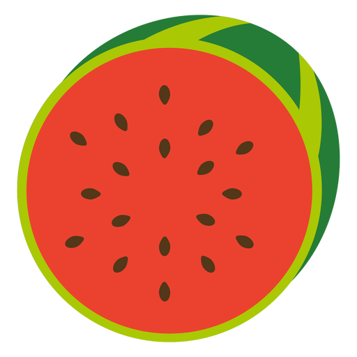 Watermelon fruit flat PNG Design