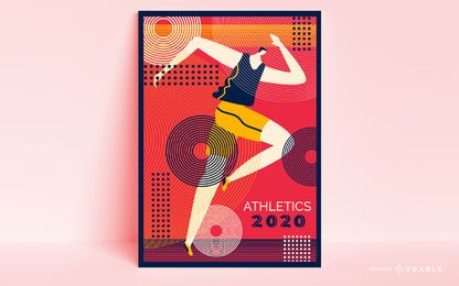 Olympic Games Runner Poster Design Olympic Games Runner Poster Design