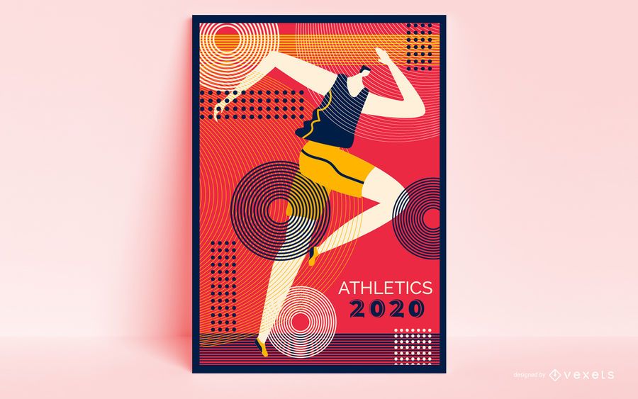 Olympic Games Runner Poster Design Olympic Games Runner Poster Design