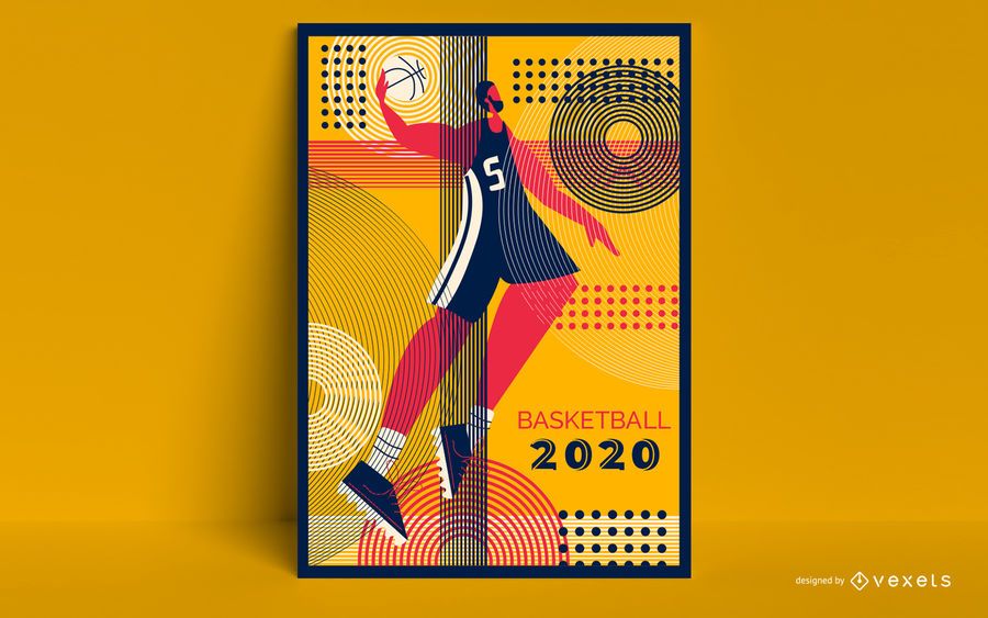 Basketball Olympic Poster Design Basketball Olympic Poster Design