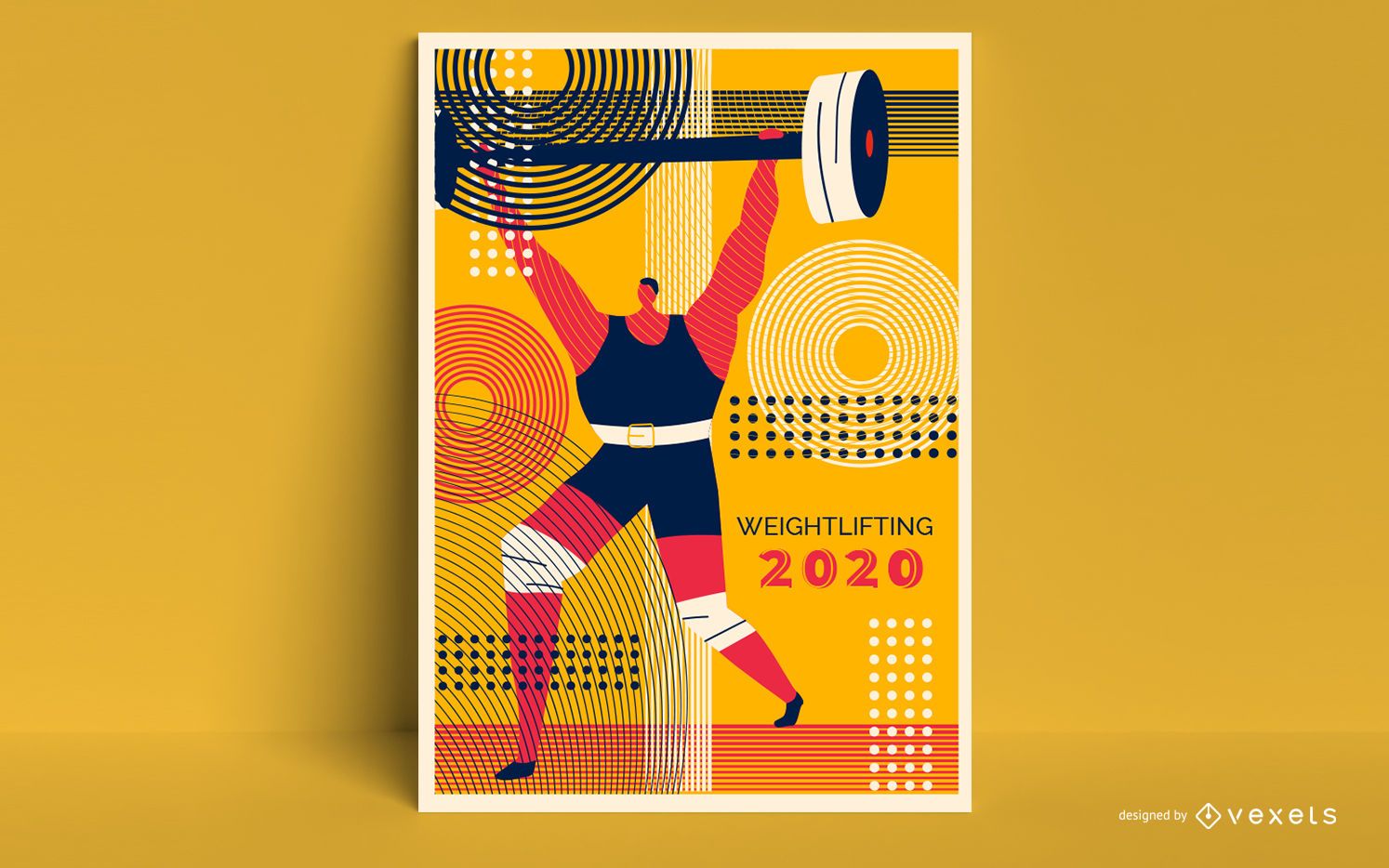 Diseño de cartel de deporte artístico.