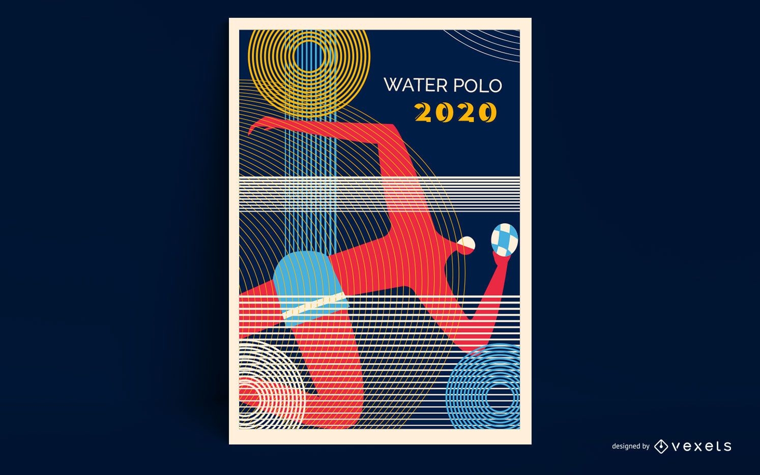 Diseño de póster de Waterpolo 2020