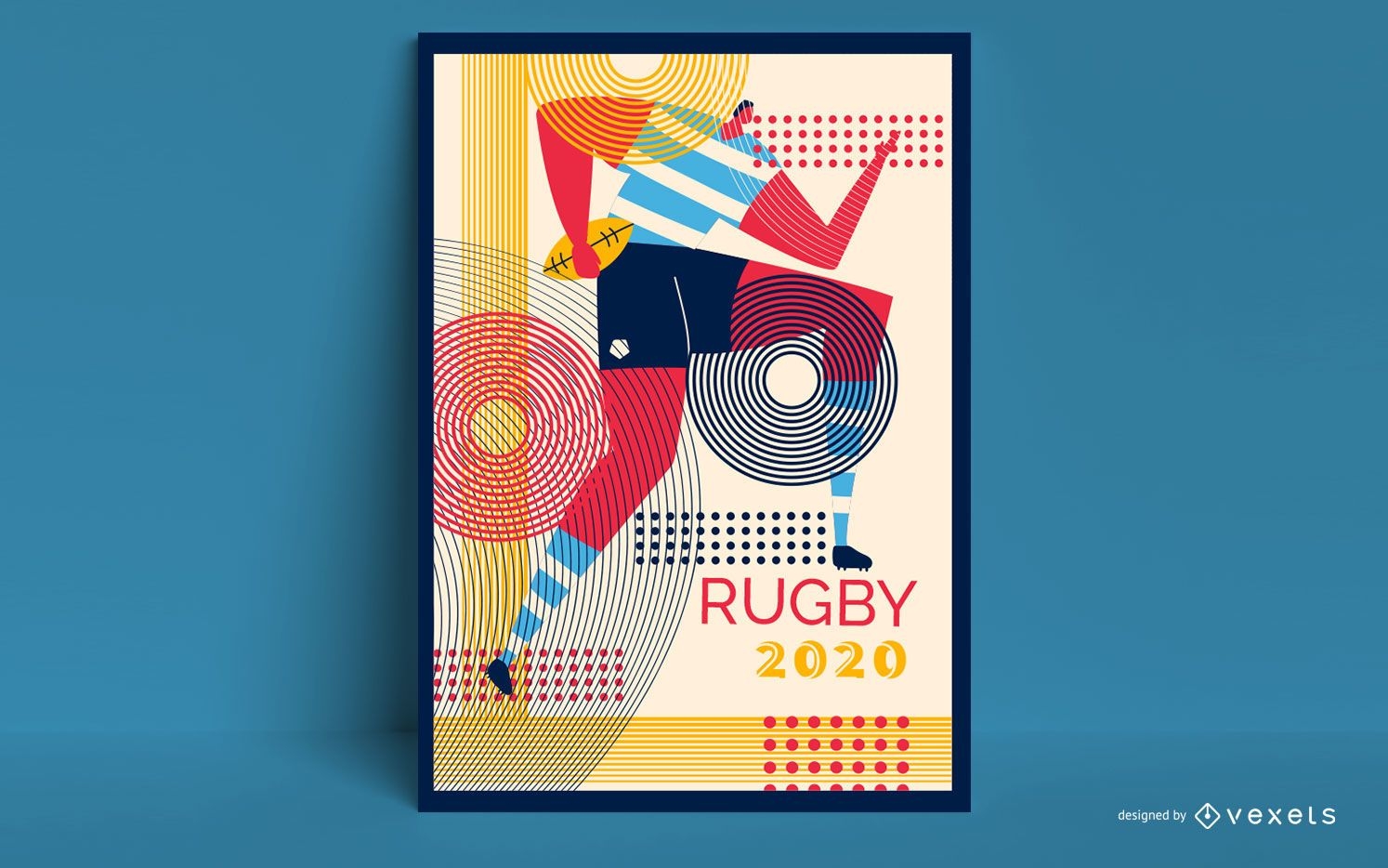 Design de Pôster de Rugby 2020