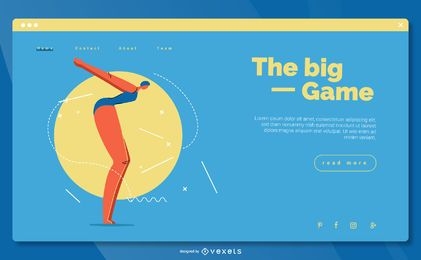Olympic Sports Swimming Landing Page Design