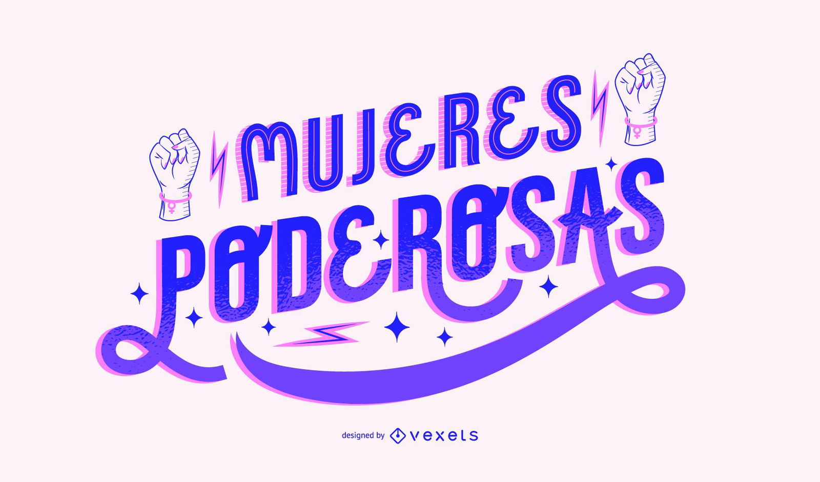 Women's power day spanish lettering