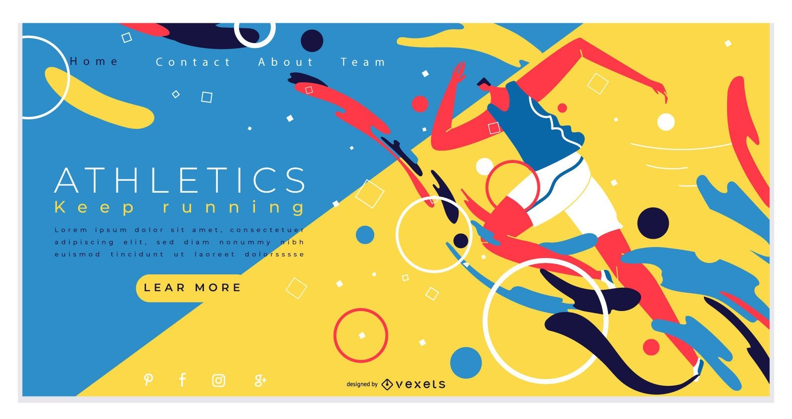Sport-Leichtathletik-Landing-Page-Design