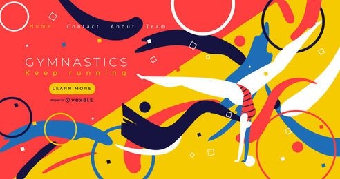 Gymnastics Sports Landing Page Design