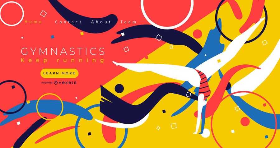 Gymnastics Sports Landing Page Design Gymnastics Sports Landing Page Design