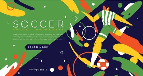 Design de página de destino de esportes de futebol