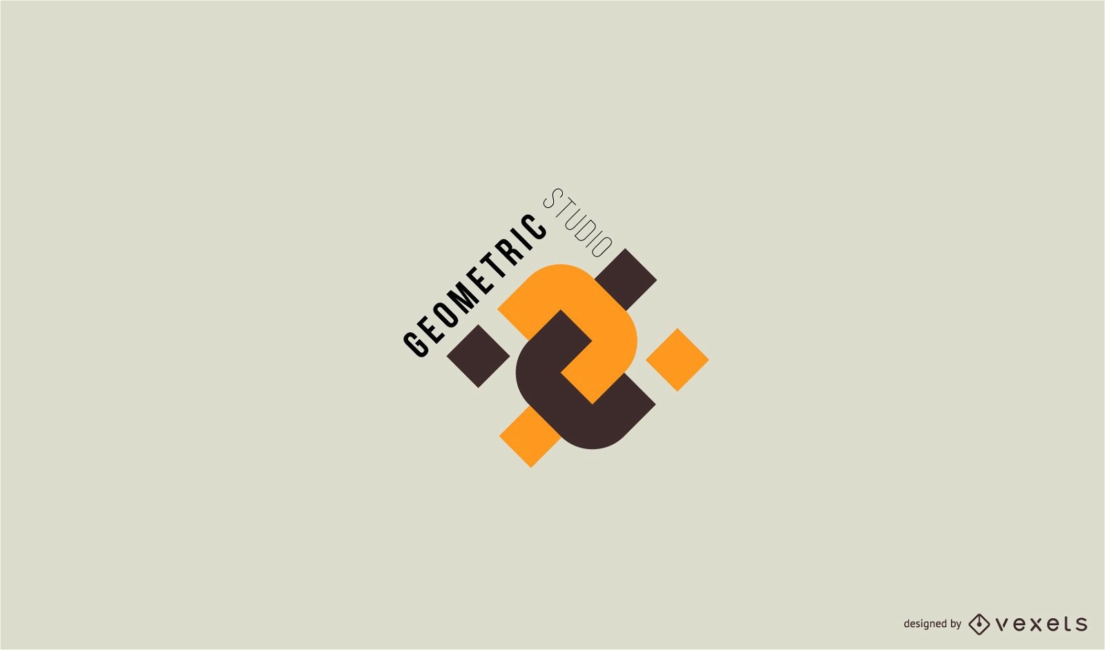 Abstraktes geometrisches Studio-Logo-Design