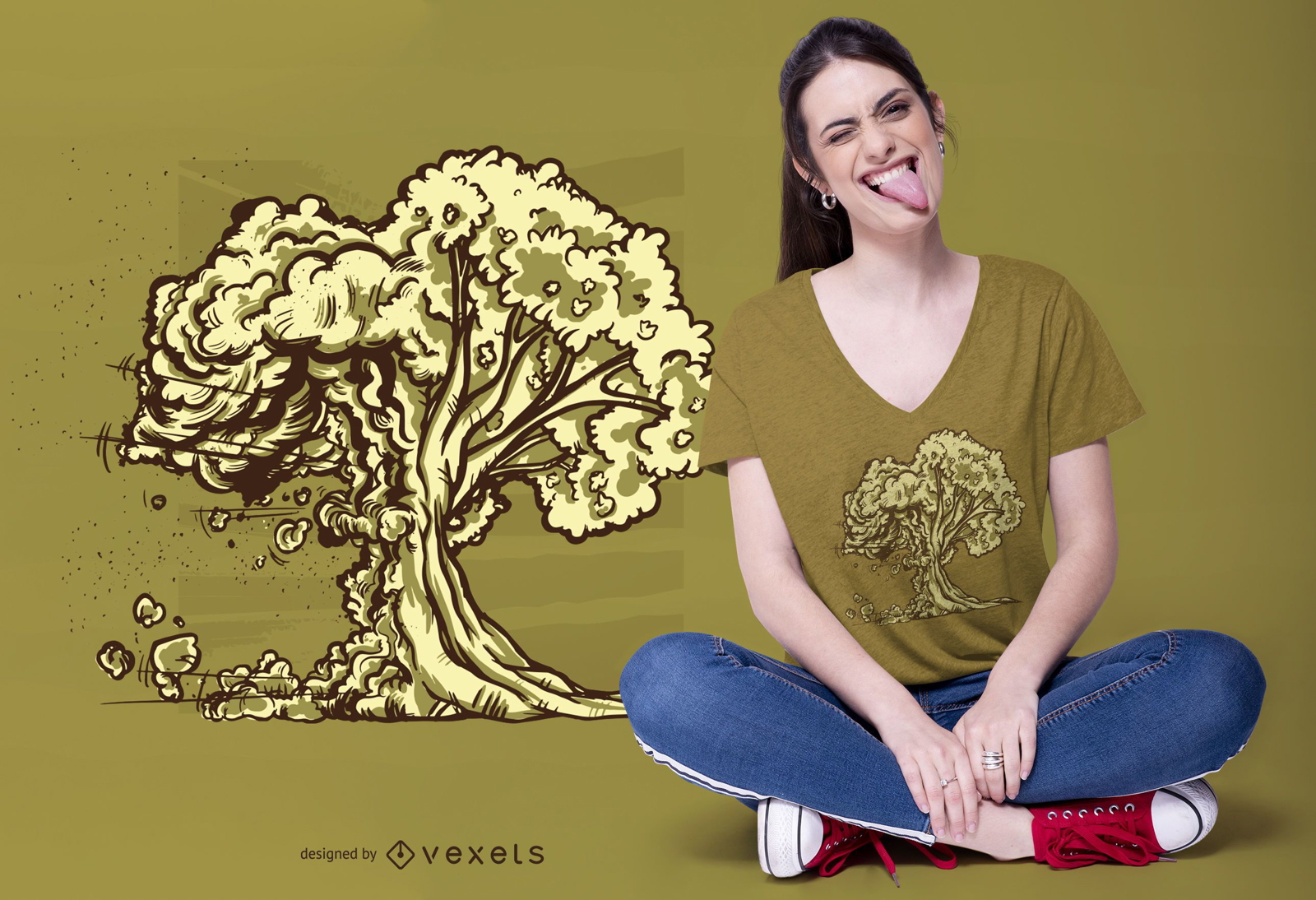 Atomic Bomb Tree T-shirt Design