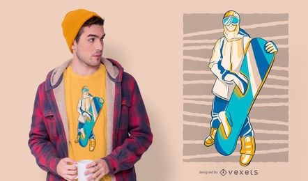 Design de camisetas para pessoas do snowboarder