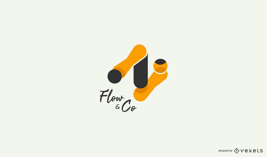 Plantilla de logotipo de flujo abstracto Plantilla de logotipo de flujo abstracto
