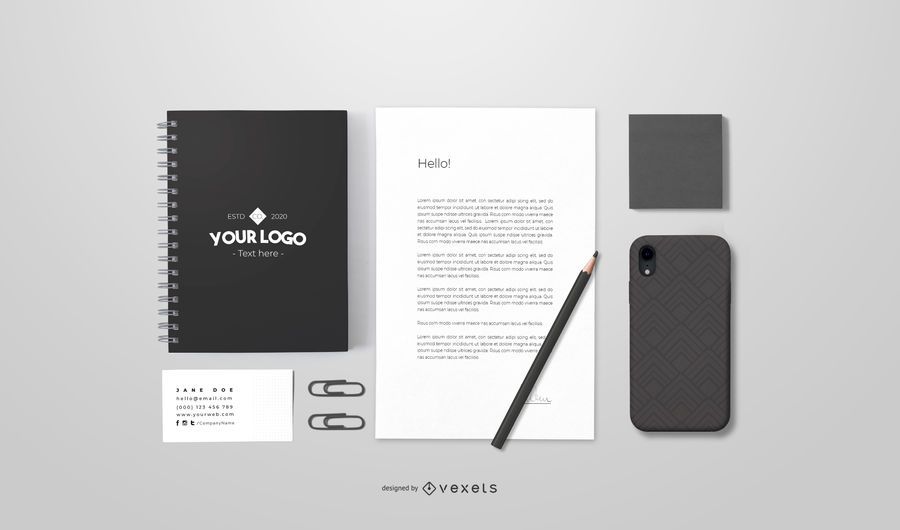 Branding stationery mockup design Branding stationery mockup design