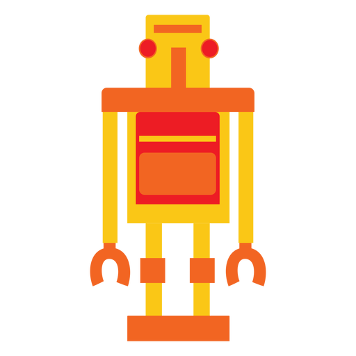 Flacher Retro-Roboter PNG-Design