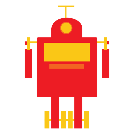 Retro Roboter flach PNG-Design