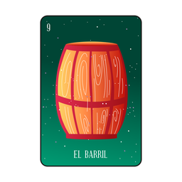 Loteria de cartão de barril Desenho PNG