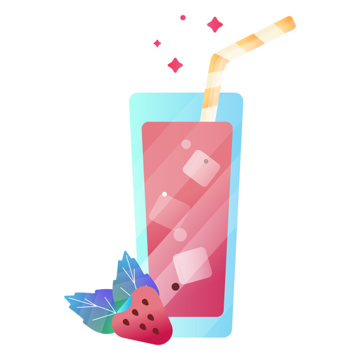 Berry juice illustration strawberry