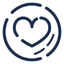 Icono de corazón de capuchino Diseño PNG