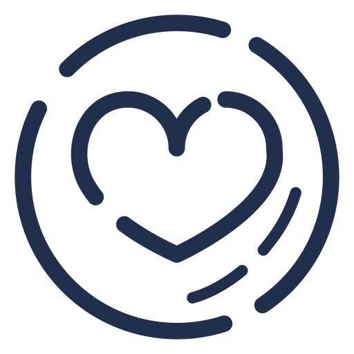Cappucino heart icon PNG Design