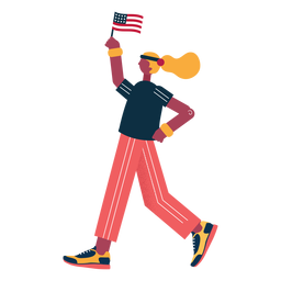 Character patriot athlete PNG Design
