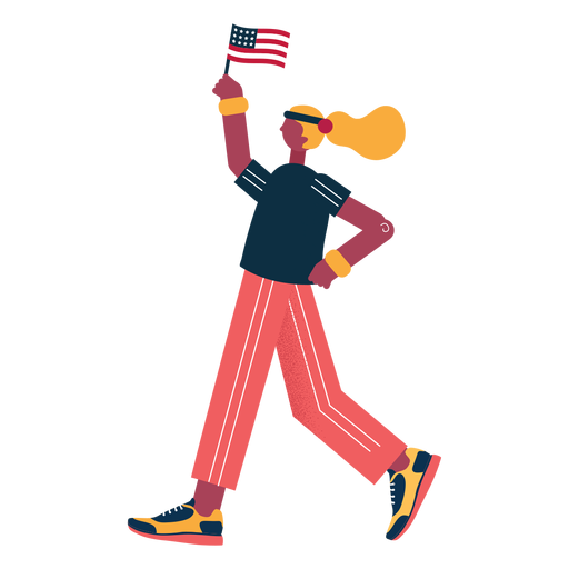 Character patriot athlete PNG Design