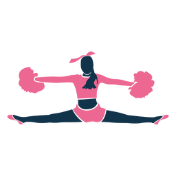 Cheerleader cool split PNG Design
