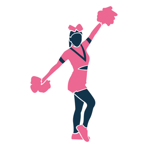 Cheerleader Pose Silhouette Cheerleading PNG-Design