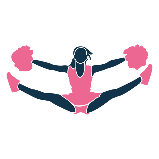 Cheerleader split on air PNG Design