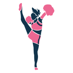 Cheerleader with leg up PNG Design