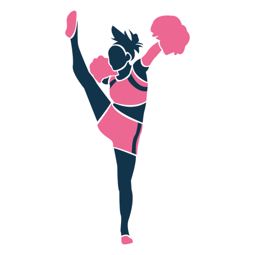 Cheerleader com perna para cima Desenho PNG