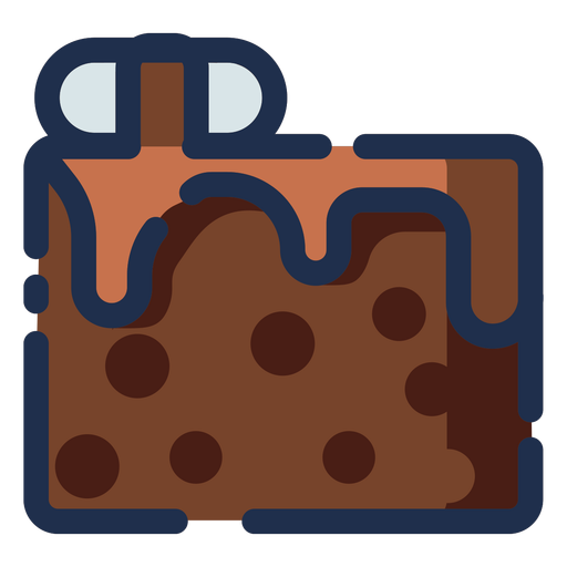 Choco cake icon PNG Design